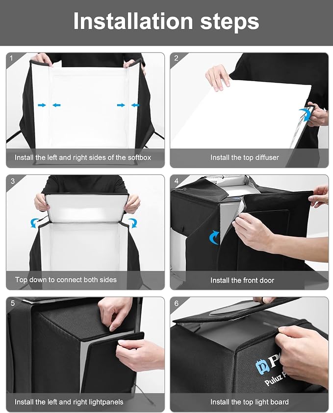 PULUZ Photo Studio Light Box 16'' x 16'' x 16'' Portable Foldable Photo Tent - Image 7