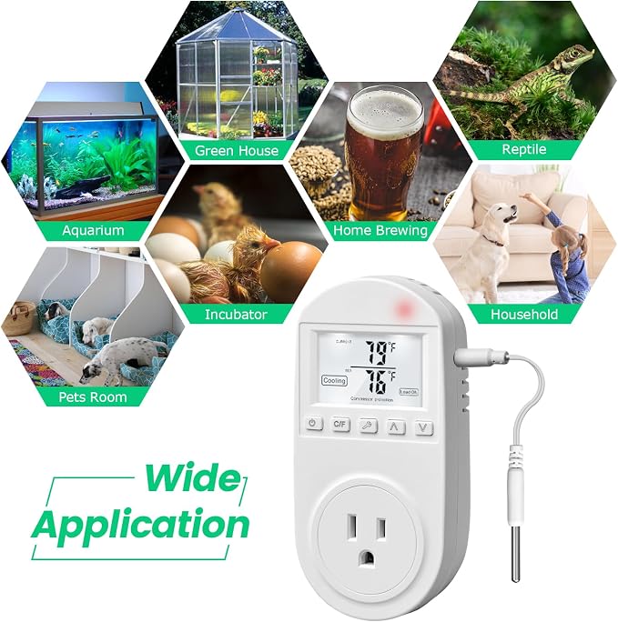 Temperature Controlled Outlet, Briidea Thermostat Outlet Compatible - Image 7