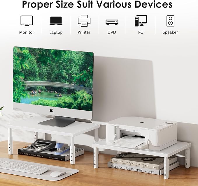 ECOLOVI Wood Computer Monitor Stand Riser - Image 2