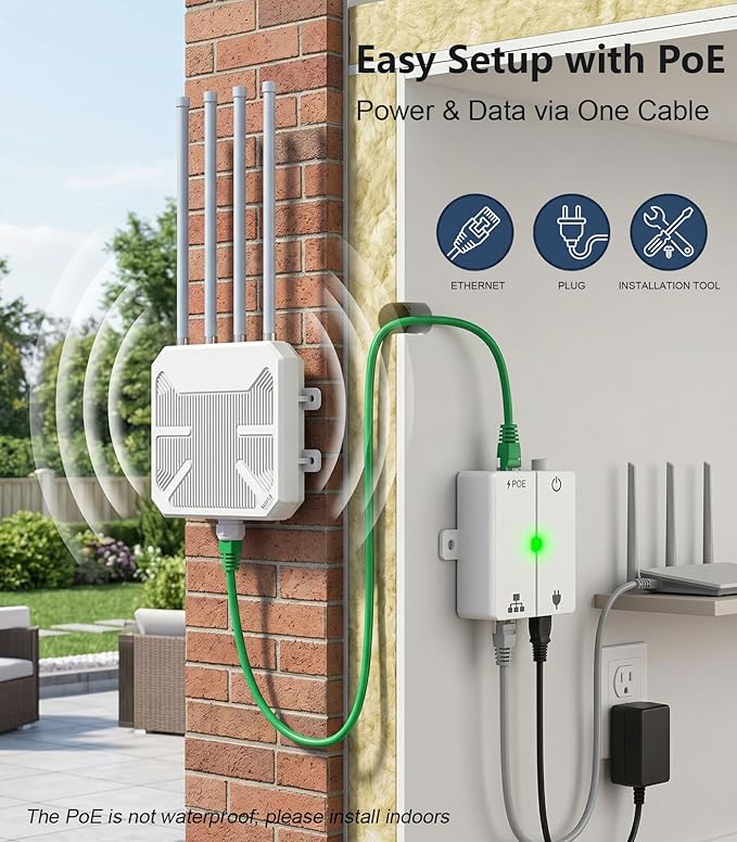 WAVLINK AX1800 Outdoor WiFi 6 Extender, Long-Range High-Power Outdoor Access - Image 6