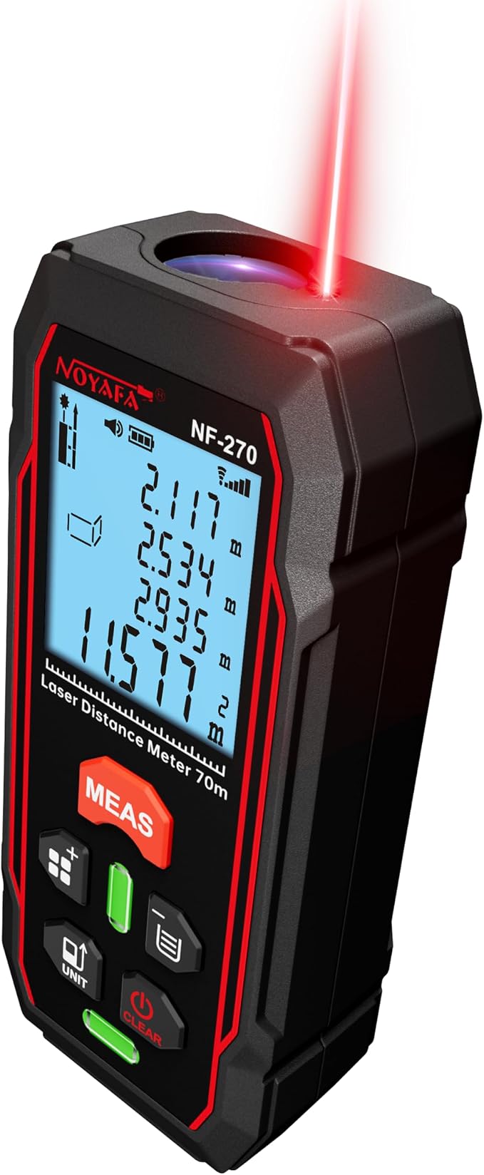NOYAFA 230Ft Laser Distance Meter, Digital Measuring Tool | Backlit LCD by NOYAFA