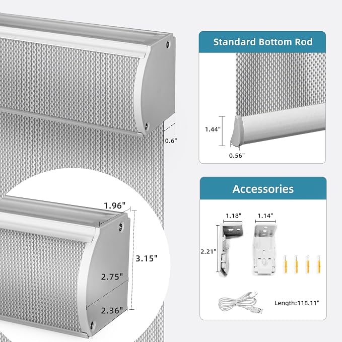 SmartWings Motorized Roller Shade, Light Filtering Smart Window Blinds Work - Image 6