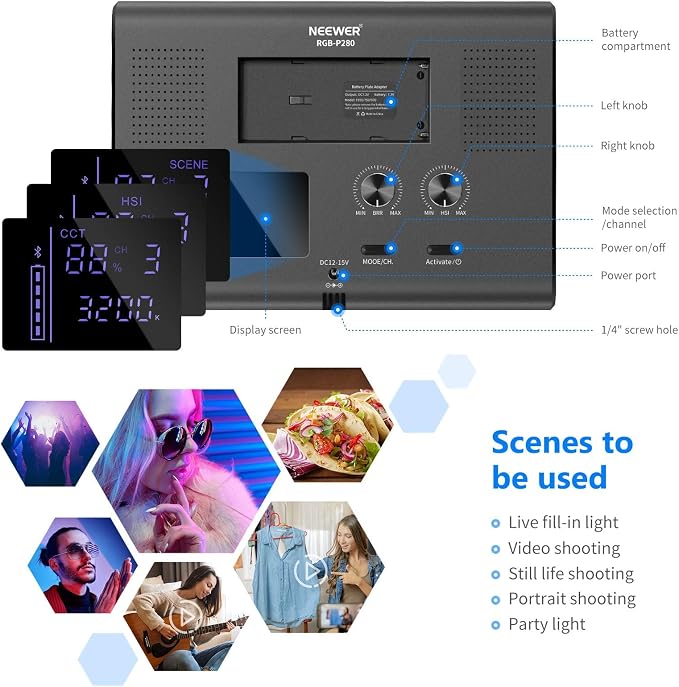 NEEWER 2 Pack RGB Video Light - Image 9