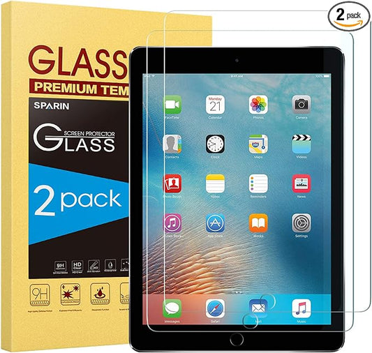 SPARIN 2 Pack Screen Protector for iPad 6th 5th Generation/iPad Air 2 9.7 inch by SPARIN