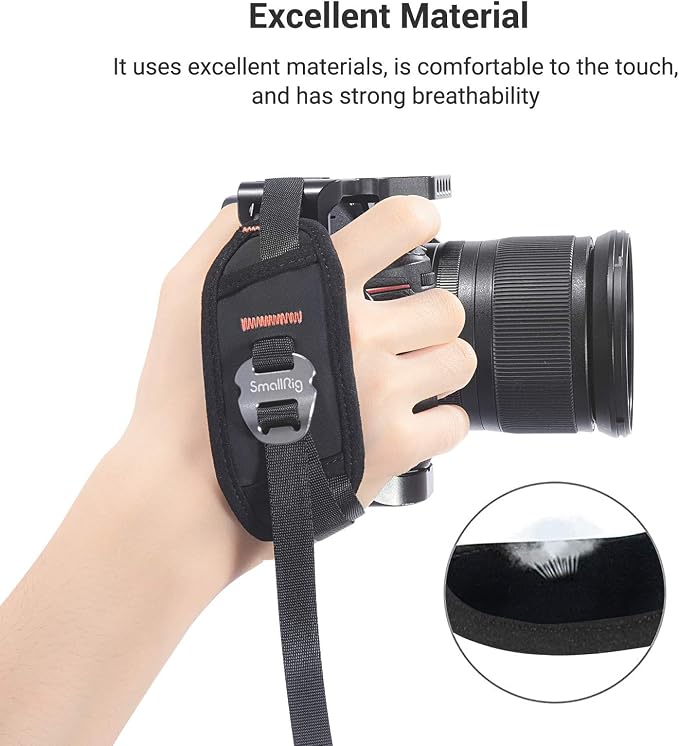 SmallRig Camera Cage Wrist Strap, Universal Quick Adjustable Secure Grip Camera - Image 8