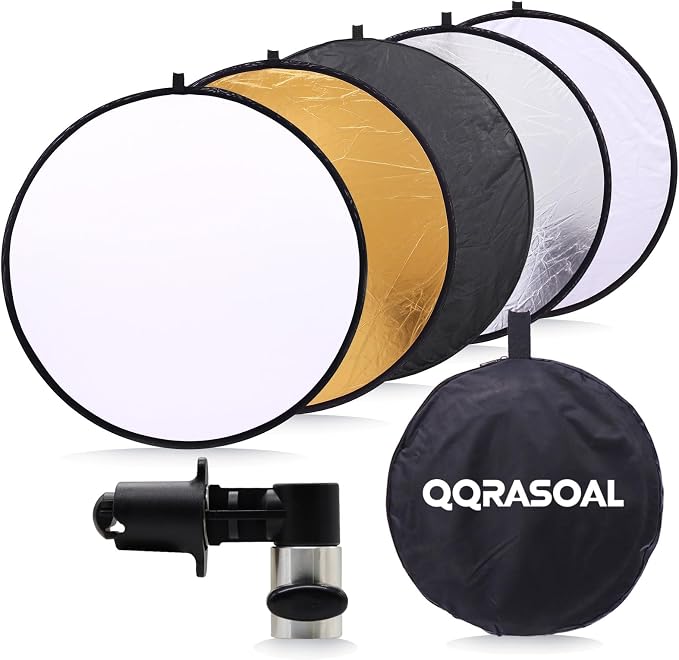 Light Reflectors for Photography 51inch/130cm 5 in 1 Large Photography by QQRASOAL