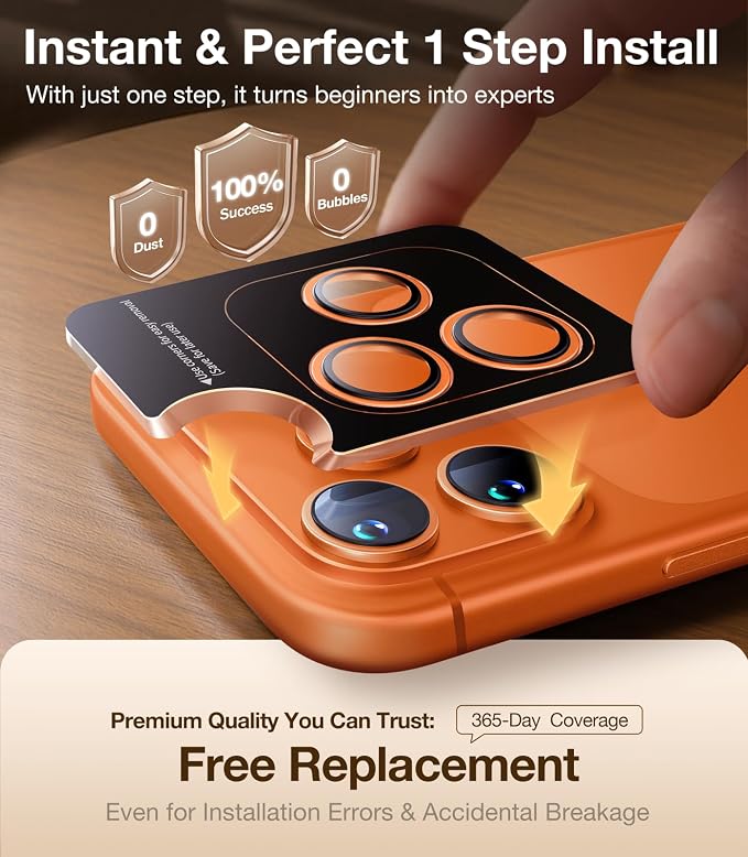 UltraGlass UNBREAK 9H+ Glass for iPhone 17 Pro Max/17 Pro Camera Protector - Image 7