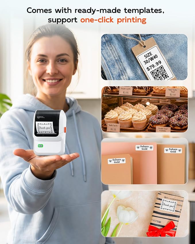 Ponek Label Maker Machine with 3 Tapes, M100 Bluetooth Label Printer, Versatile - Image 5