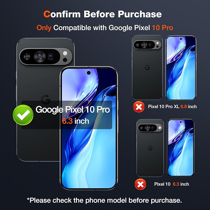 LK 2 Pack for Google Pixel 10 Pro Screen Protector, 2 Pack Camera Lens Protector - Image 2