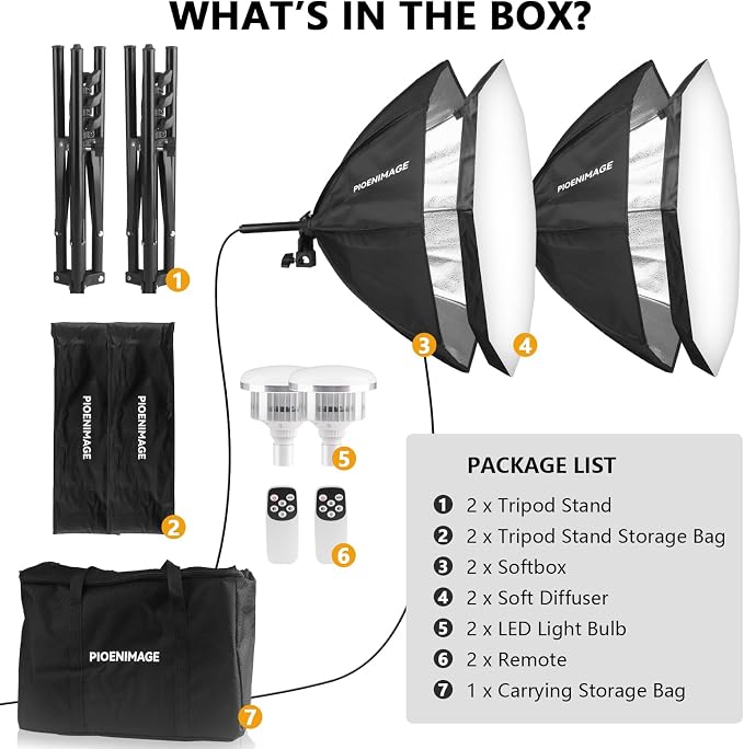 Softbox Lighting Kit, Softbox Photography Lighting Set - Image 7