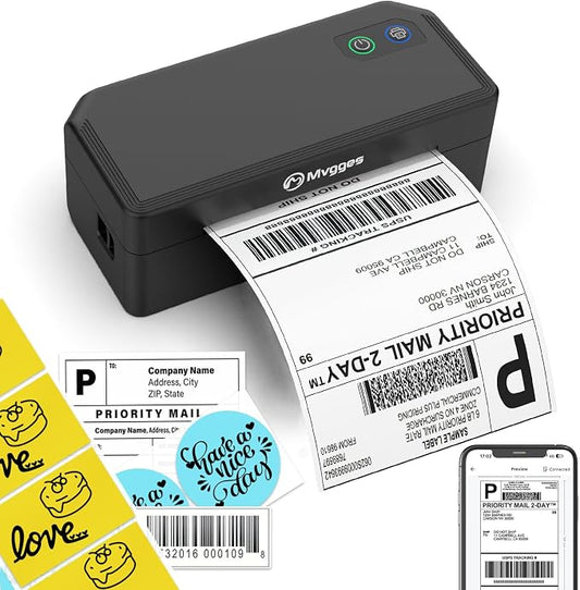 Mvgges Shipping Label Printer, Compatible by Mvgges
