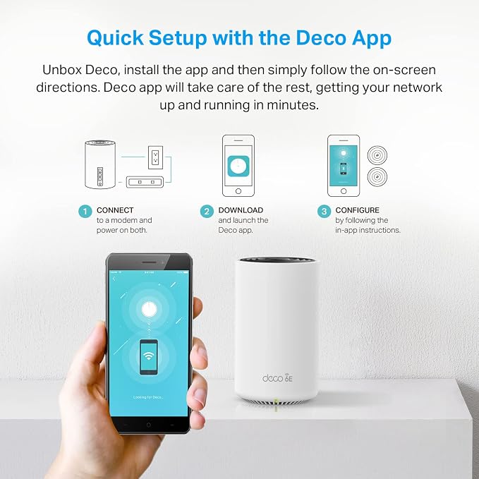 TP-Link Deco XE75 Pro AXE5400 Tri-Band WiFi 6E Mesh Router - Image 8