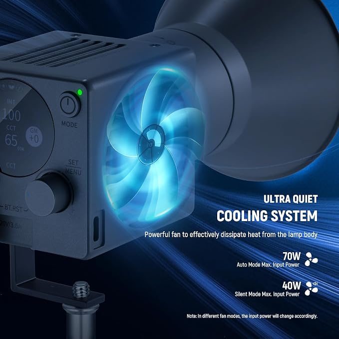 NEEWER HS60C Pro 60W Portable RGB LED Video Light, APP DMX/Panel Control/Custom - Image 6