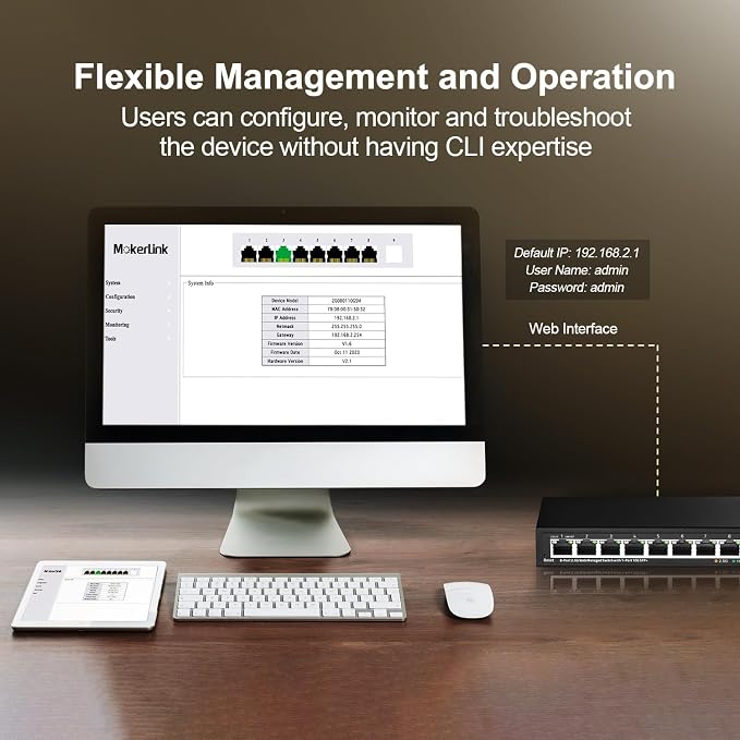 MokerLink 8 Port 2.5 Gigabit Managed Switch - Image 7