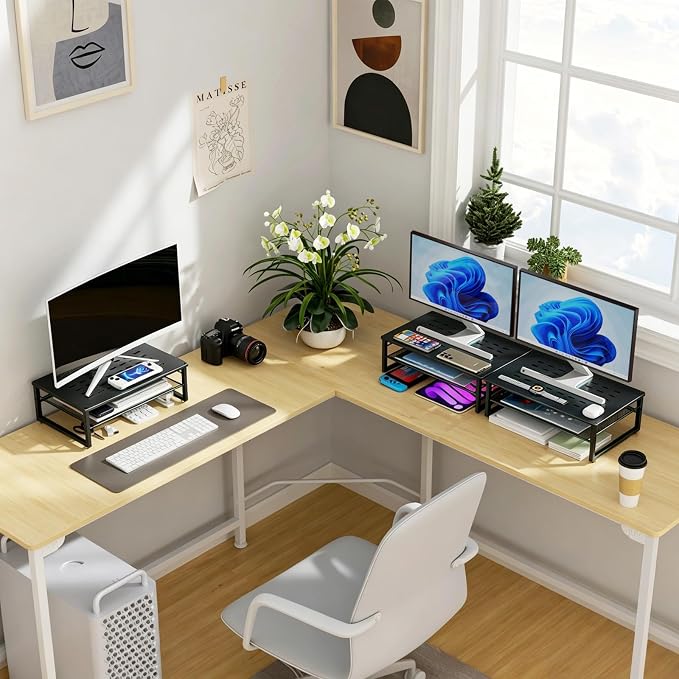 gianotter Desk Organizers and Accessories, 2-Tier Metal Monitor Stand Riser - Image 7