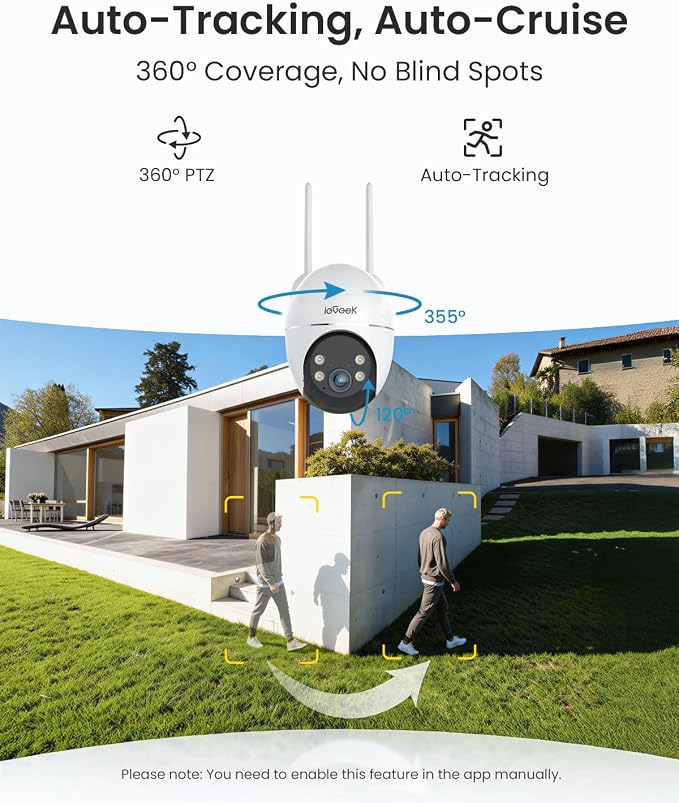ieGeek Solar Security Cameras Wireless Outdoor, WiFi Surveillance Camera - Image 3