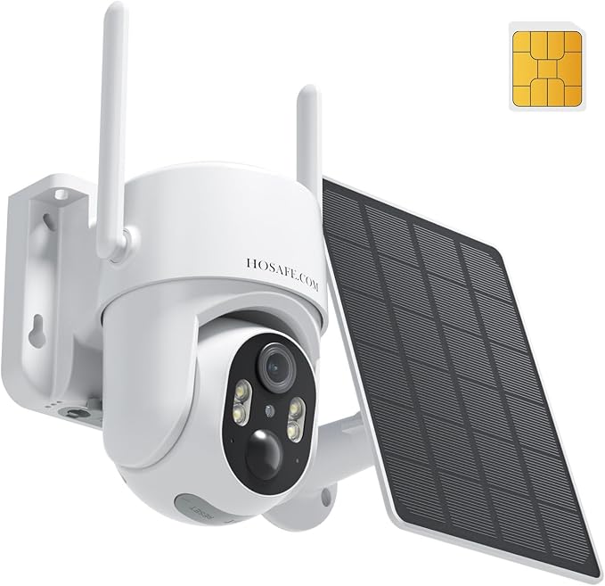 HOSAFE.COM 4G LTE Cellular Security Camera No Internet Needed, 2K Solar No WiFi by HOSAFE