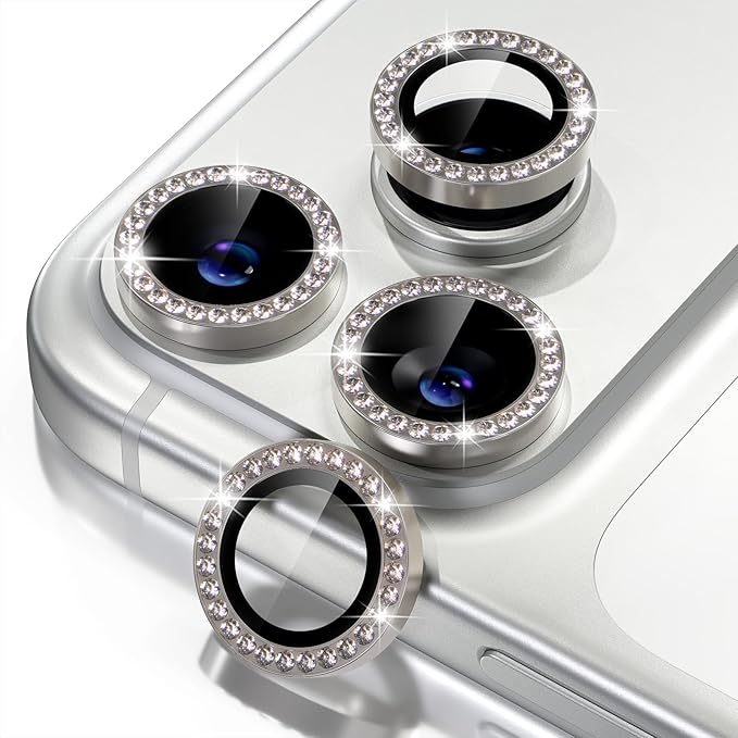 Misea Compatible for iPhone 17 Pro/iPhone 17 Pro Max Camera Lens Protector Bling by Misea