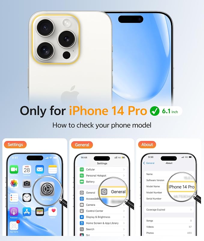 FNTCASE for iPhone 14 Pro Case: Translucent Matte Cases - Image 2