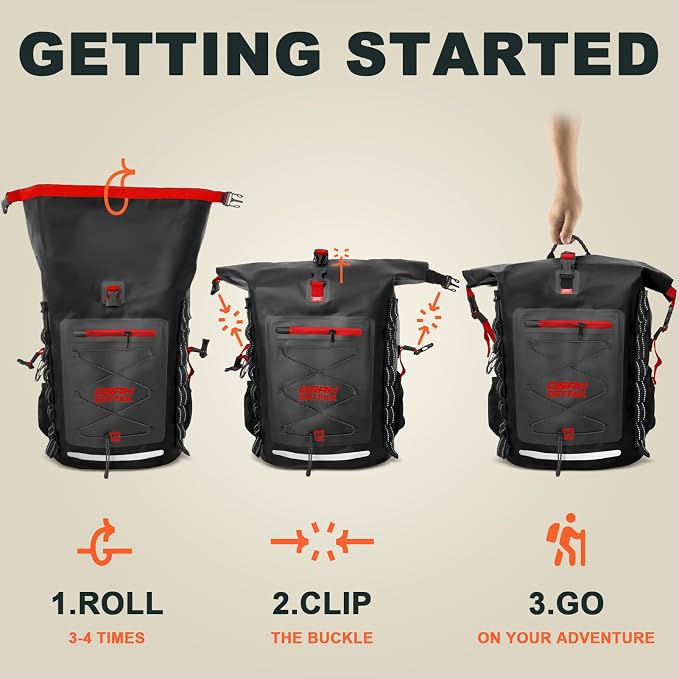 OSAH DRYPAK Waterproof Backpack Dry Bag 25L/35L/55L/85L – Heavy Duty Roll-Top - Image 6