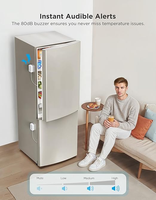 GoveeLife Refrigerator Freezer Thermometer 1 Pack, Smart APP Alerts - Image 3