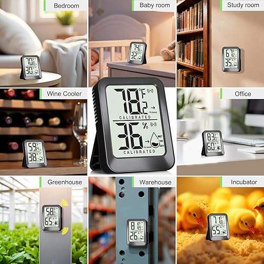 3 Pack Room Thermometer Indoor Hygrometer Digital Mini Humidity Meter Gauge - Image 5