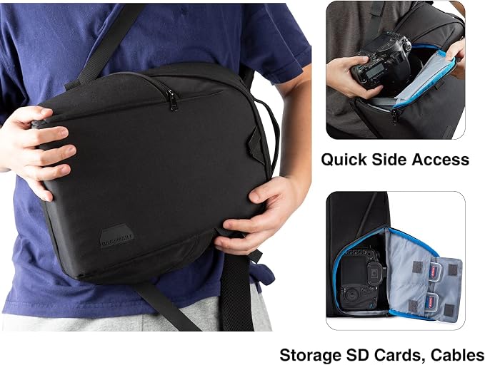 BAGSMART Small Camera Bag Backpack, DSLR SLR Camera Case Fits 13.3 Inch Laptop - Image 5