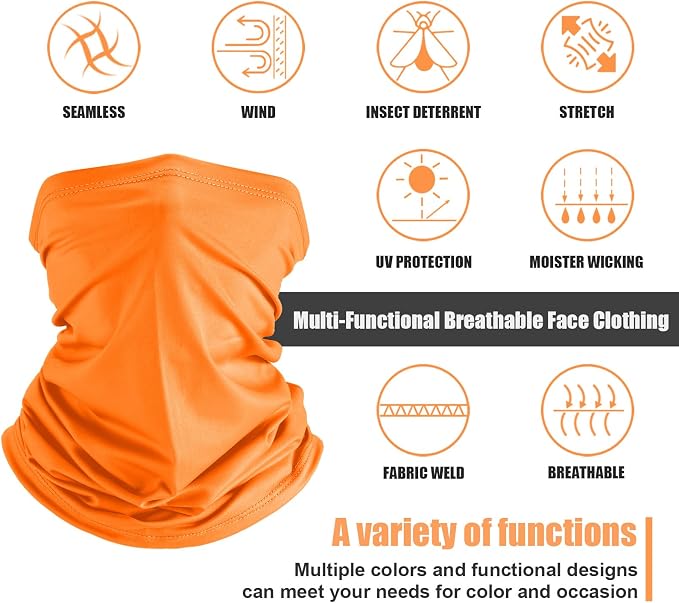 Geyoga 6 Pieces Summer UV Protection Cooling Neck Gaiter Face Clothing Neck - Image 2