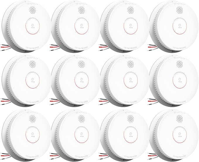 SITERWELL Smoke Detector, Hardwired Interconnected Smoke Detector, by SITERWELL