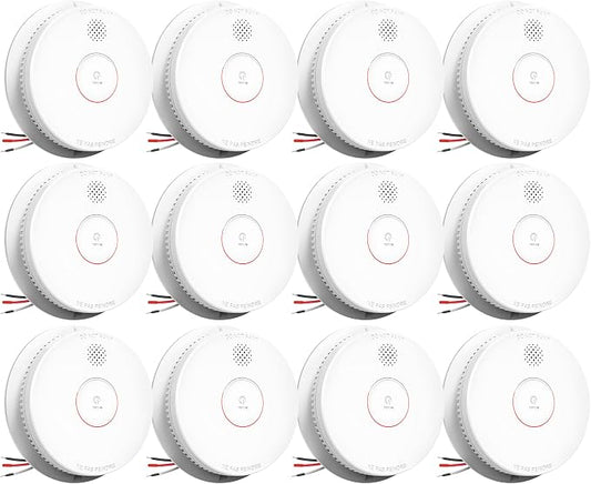 SITERWELL Smoke Detector, Hardwired Interconnected Smoke Detector, by SITERWELL