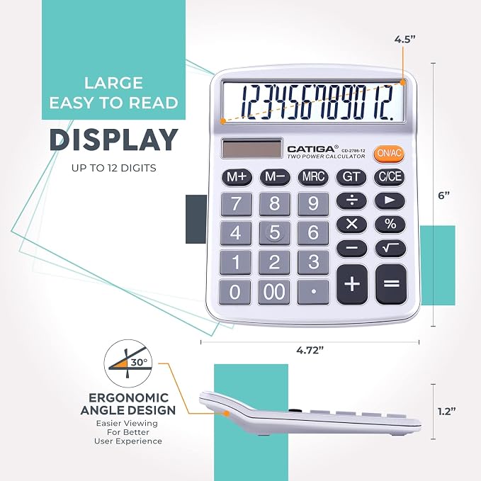 CATIGA 12 Digits Desktop Calculator - Image 3