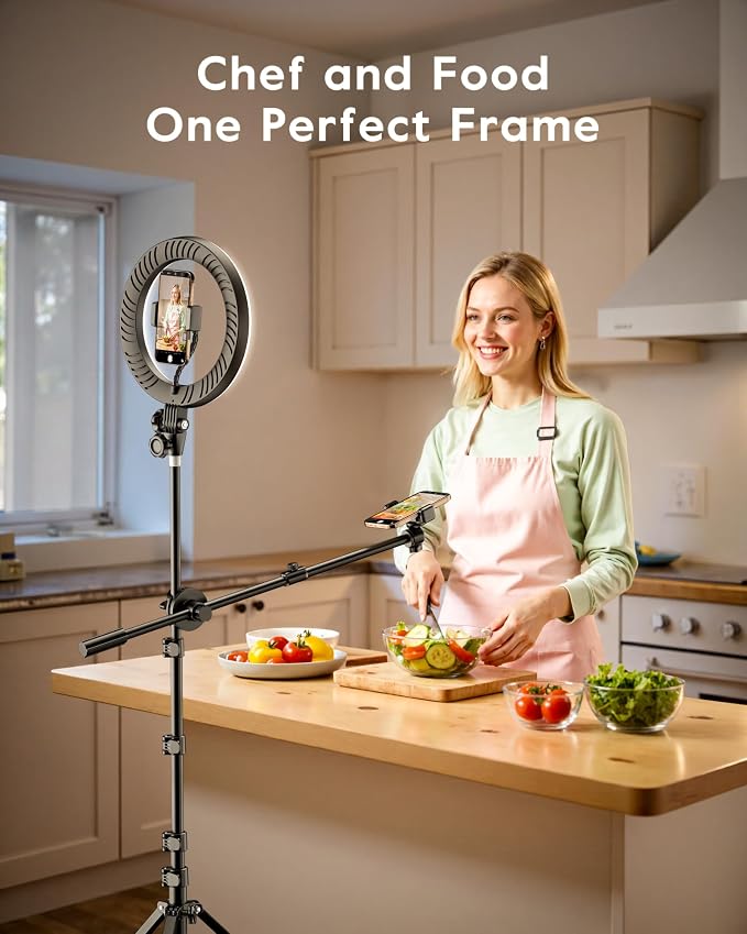LUXSURE Ring Light with 62'' Tripod Stand - Image 3