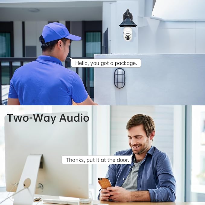 WESECUU 3K Light Bulb Security Camera -5G& 2.4GHz WiFi Security Cameras - Image 4