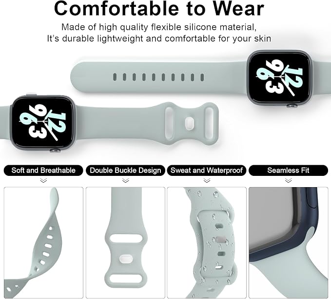 Sport Band Compatible with Apple Watch 38mm 40mm 41mm 42mm 44mm 45mm 46mm 49mm - Image 3