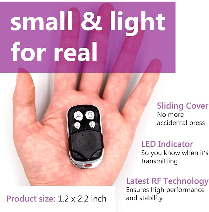 Solidremote Keychain Garage Door Opener Remote, - Image 2