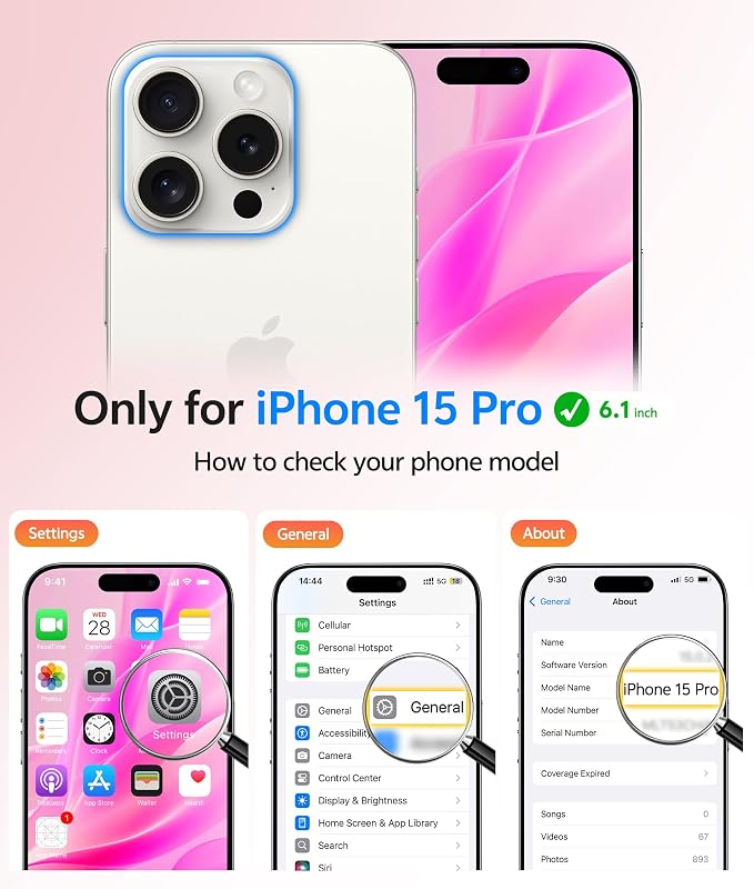 FNTCASE for iPhone 15 Pro Case: Translucent Matte Cases - Image 2