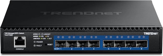 TRENDnet 8-Port 10G Layer 2 Managed SFP+ Switch, 8 x 10G SFP+ Ports, Web-Based - Image 5