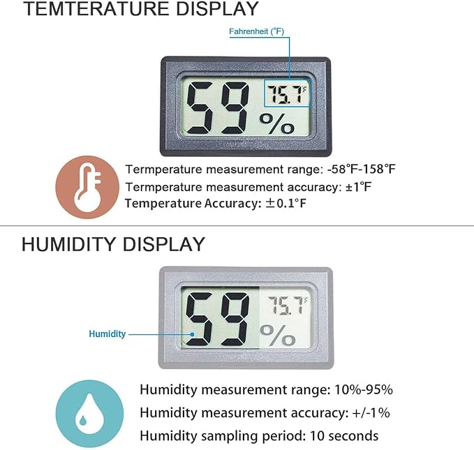 Goabroa Mini Hygrometer Thermometer Digital Indoor Humidity Gauge Monitor - Image 6