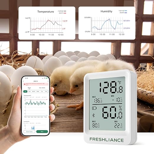 Freshliance Bluetooth Temperature Humidity Data Logger Recorder, Refrigerator - Image 8