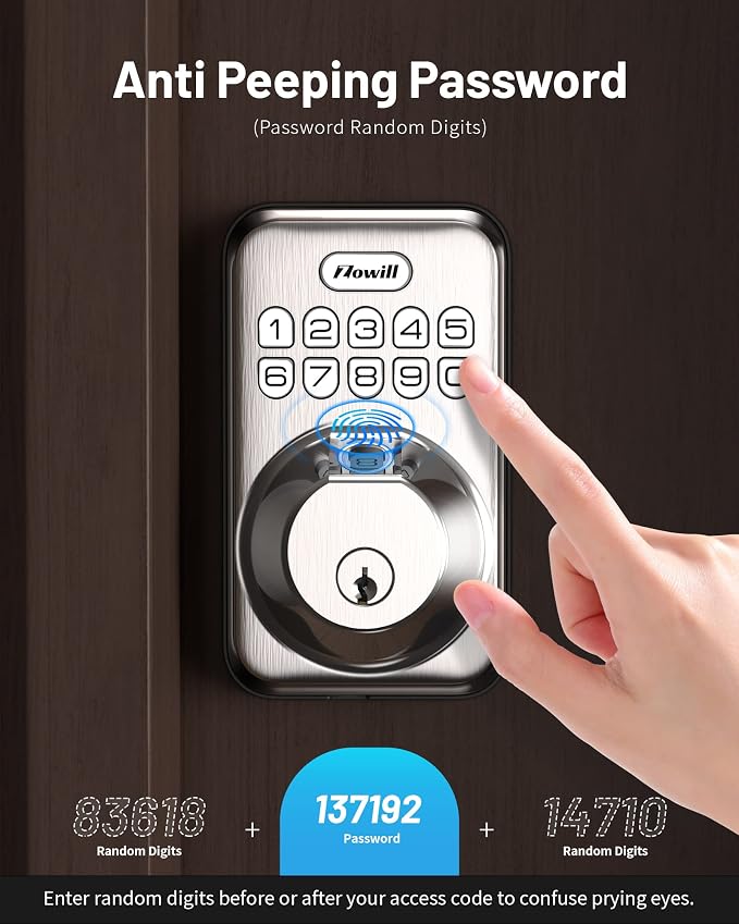 Fingerprint Door Lock, Zowill Keyless Entry Lock Keypad Deadbolt - Image 5