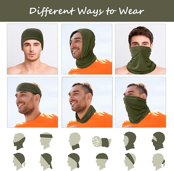 Geyoga 6 Pieces Summer UV Protection Cooling Neck Gaiter Face Clothing Neck - Image 4