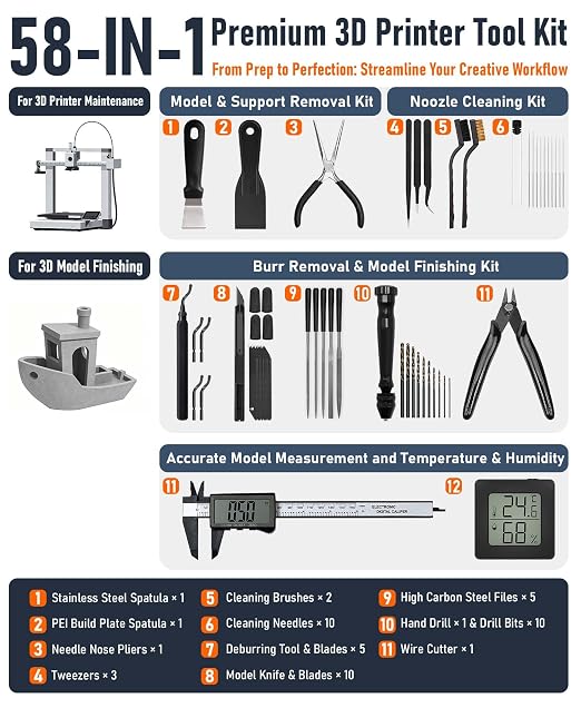 3D Printer Tools Kit, Quality 3D Printing Tool Kit - Image 2