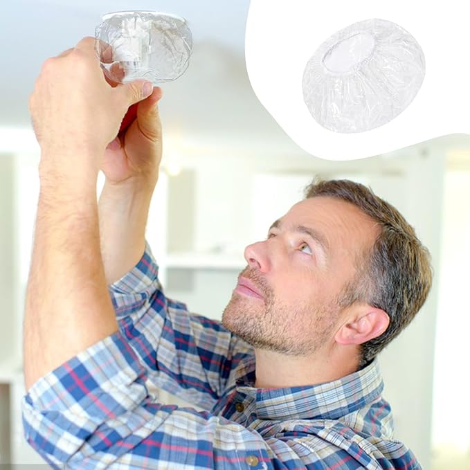 12 Pcs Detector Cover Fire Alarm Dust Paint Cover Stretch Plastic Fire Alarm - Image 7