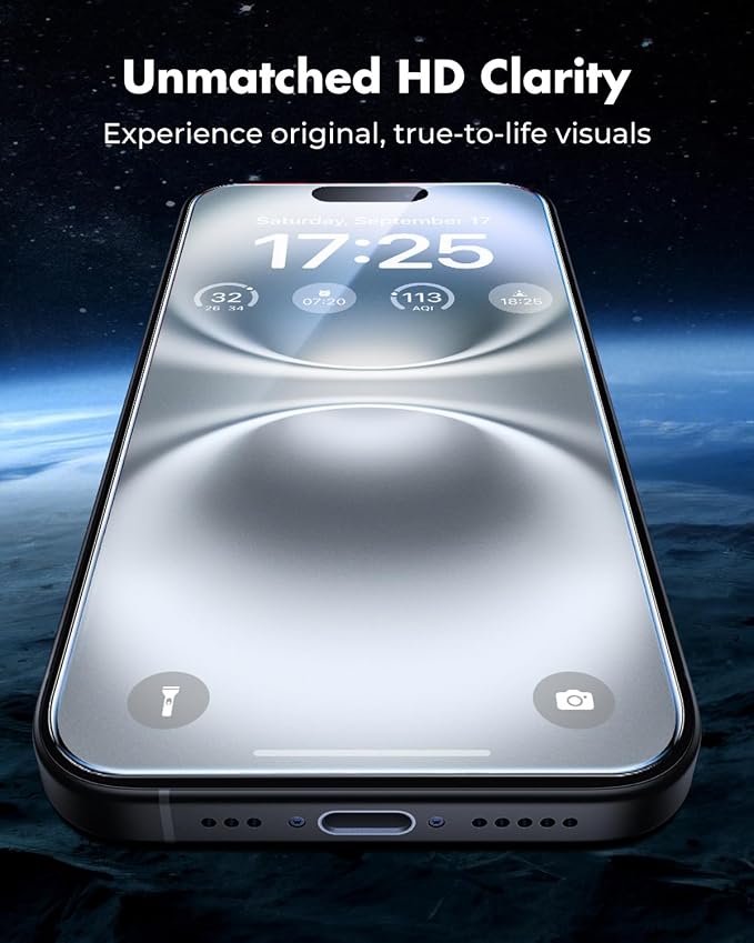 UNBREAKcable iPhone 16 Plus Screen Protector 3-Pack, Upgraded Dual-Tempered - Image 4