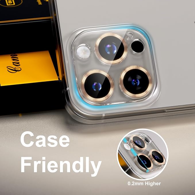 for 6 Pack iPhone 15 Pro/iPhone 15 Pro Max Camera Lens Protector 9H Tempered - Image 6