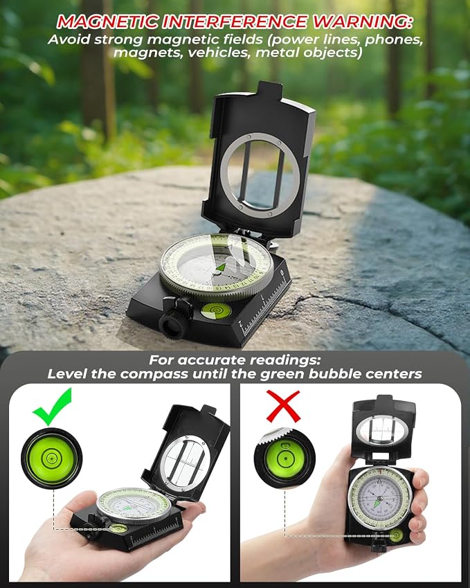 Sportneer Compass: Accurate Durable Lightweight Orienteering Compass - Image 3