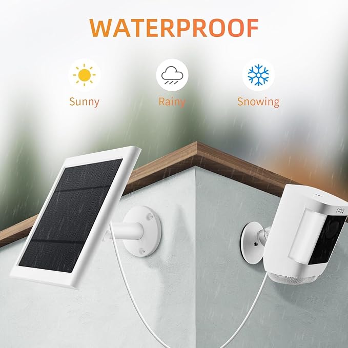 Solar Panel for Ring Camera, 3 Pack 4W Solar Charger Compatible - Image 5