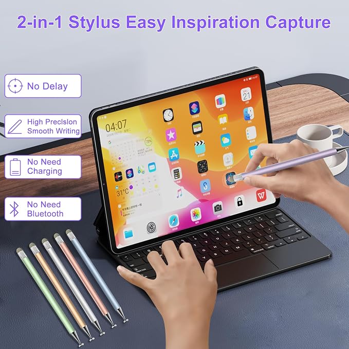 Stylus, Stylus Pen for Touchscreen, 2-in-1 Tip for Nintendo Switch | Disc & - Image 4