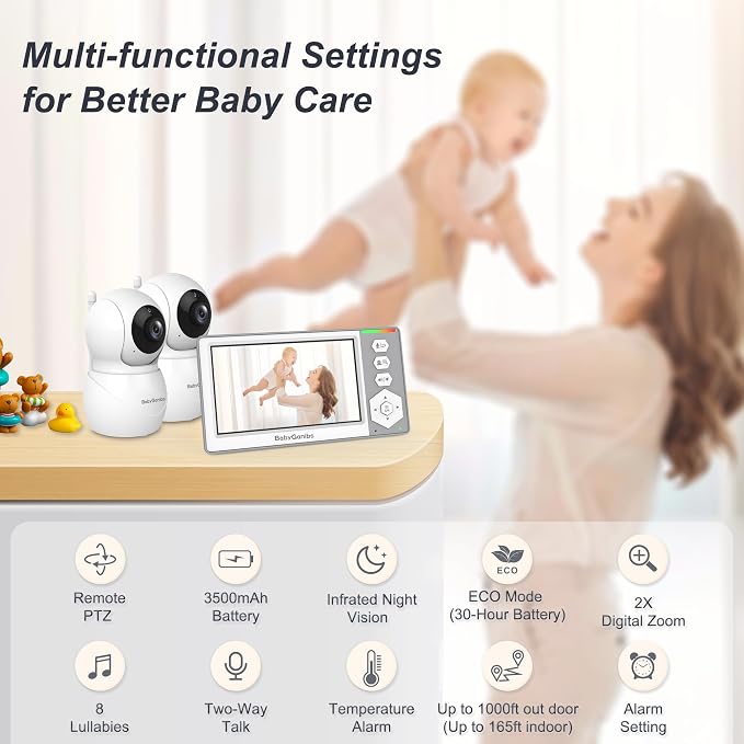 Baby Monitor with 2 Cameras Standby - Image 2