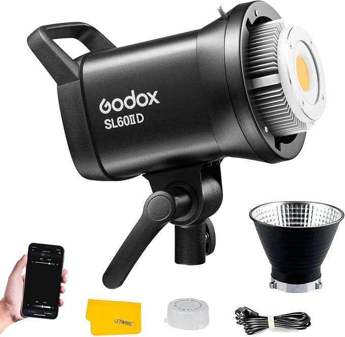 Godox SL60 SL60IID 70W LED Video Light, Cob Video Light Bowens Mount LED Studio by GODOX